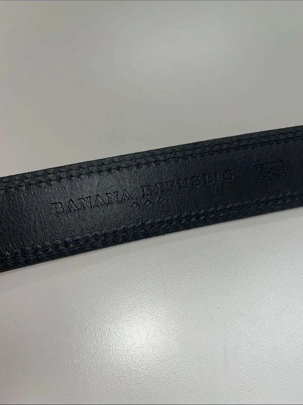 Banana Republic Deep Brown Leather Belt with Brass Buckle Size Medium